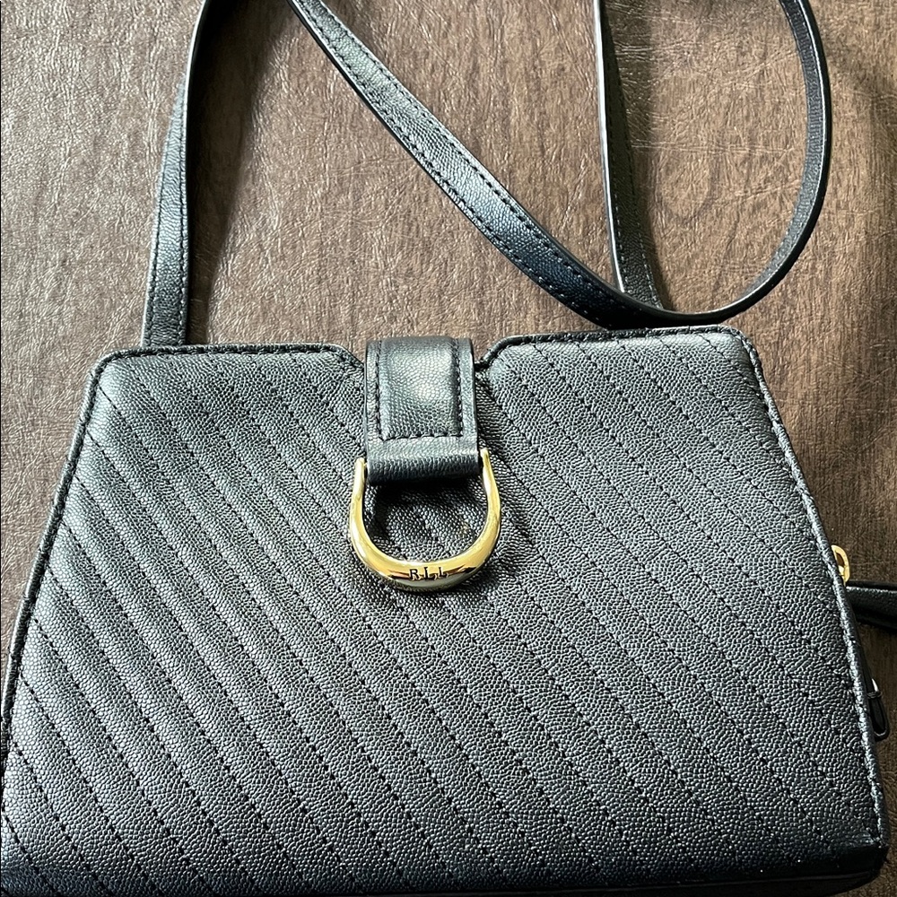 Ralph Lauren Black Quilted Crossbody or Shoulder Bag
